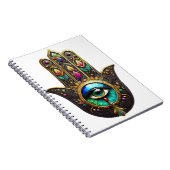 Farbige braune Gold-Hamsa-Regenbogenfarbe Drittes  Notizblock (Rechte Seite)