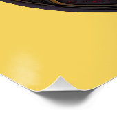 Farbige braune Gold Hamsa Regenbogenfarbe Drittes  Poster (Ecke)