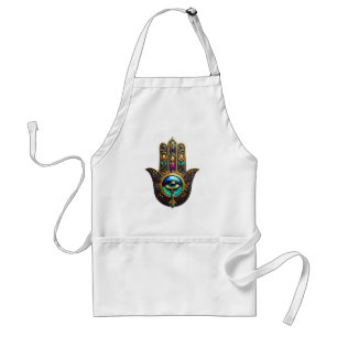 Farbige braune Gold Hamsa Regenbogenfarbe Drittes  Schürze