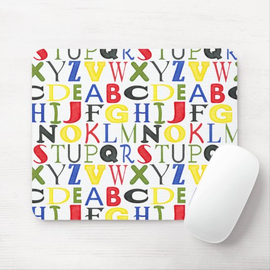 Farbige Briefe von Megan Meagher Mousepad (Mit Mouse)