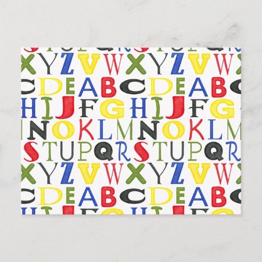 Farbige Briefe von Megan Meagher Postkarte (Vorderseite)