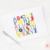 Farbige Briefe von Megan Meagher Quadratischer Aufkleber (Umschlag)