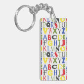 Farbige Briefe von Megan Meagher Schlüsselanhänger (Vorderseite links)