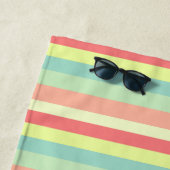 Farbige Bright Streifen Moderne Monogram Strandtuch (Beispiel)