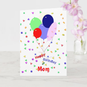 Farbige Buben zum Geburtstag für die Mama Karte
