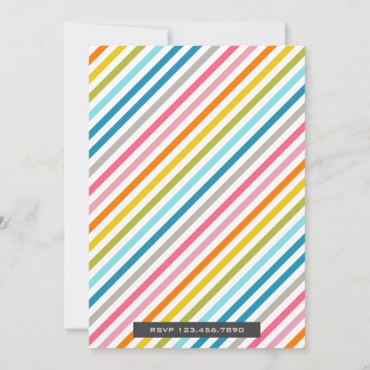 Farbige Bücher| Zurück zur Party Einladung der Sch (Rückseite)