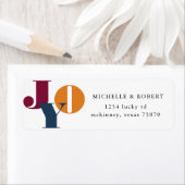 Farbige Buchstaben Joliday Rücksendeadresse Etiket (Insitu)