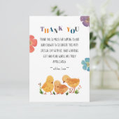 Farbige Buchstaben Niedliche KinderBaby-Dusche Dankeskarte (Stehend Vorderseite)