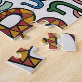 Farbige Buchstaben und Zahlen Puzzle (Seite)