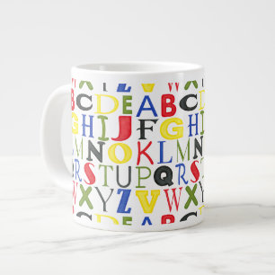 Farbige Buchstaben von Megan Meagher Jumbo-Tasse