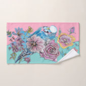 Farbige Budgie Budgerigar Rose Rosa Art Handtuch S Badhandtuch Set (Handtuch)