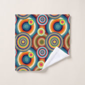 Farbige Bullseyes Badhandtuch Set (Waschlappen)