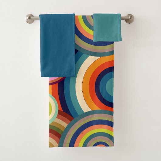 Farbige Bullseyes Badhandtuch Set (Insitu)