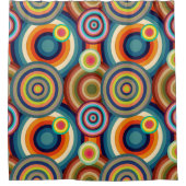 Farbige Bullseyes Duschvorhang (Vorderseite)