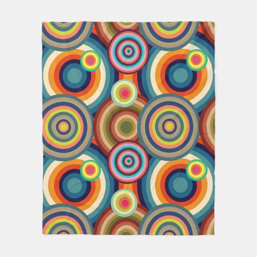 Farbige Bullseyes Fleecedecke (Vorderseite)
