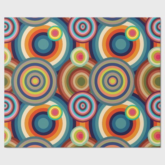 Farbige Bullseyes Geschenkpapier (Saum)