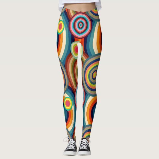 Farbige Bullseyes Leggings (Vorderseite)