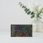 Farbige Büroklammern Visitenkarte (Stehend Vorderseite)