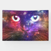 Farbige Bursts Galaxie Katze  Banner (Horizontal)