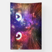 Farbige Bursts Galaxie Katze  Banner (Vertikal)