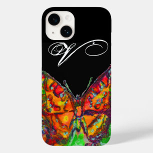 FARBIGE BUTTERFLY ROT GOLD GELB MONOGRAMM Schwarz Case-Mate iPhone Hülle