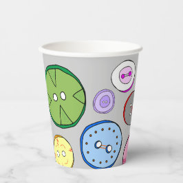 Farbige Button-Illustration Pappbecher