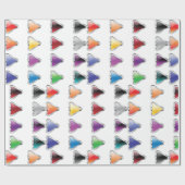 Farbige Button-Symbole Geschenkpapier (Flach)