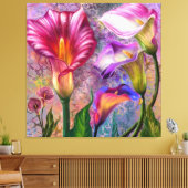 Farbige Calla-Lilien Leinwanddruck (Insitu (Wohnzimmer))