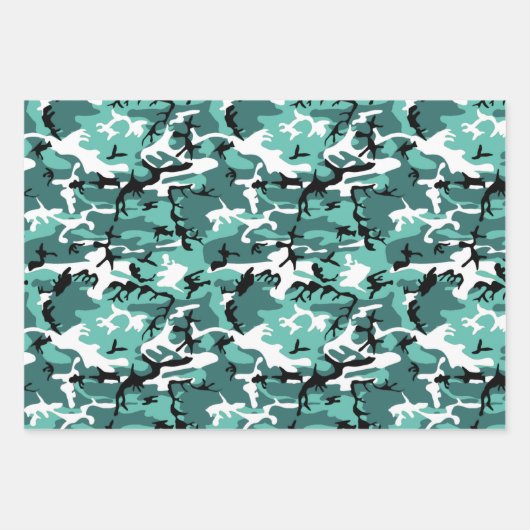 Farbige Camouflage Geschenkpapier Set (Vorderseite 3)