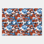 Farbige Camouflage Geschenkpapier Set (Vorderseite)