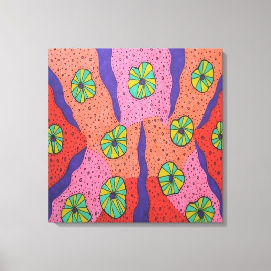 Farbige Candies Abstrakt Art Print Leinwanddruck (Vorderseite)