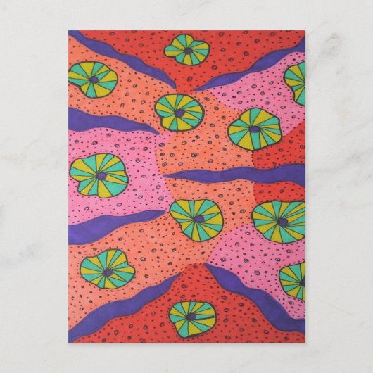 Farbige Candies Abstrakt Postkarte (Vorderseite)