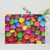 Farbige Candies Einladung (Stehend Vorderseite)