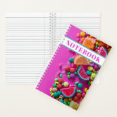 Farbige Candies Pink Notizblock (Innen)