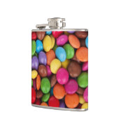 Farbige Candy Buttons Flachmann (Links)