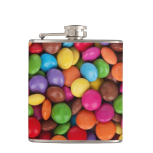 Farbige Candy Buttons Flachmann