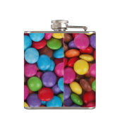 Farbige Candy Buttons Flachmann (Rückseite)