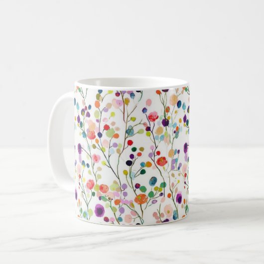 Farbige Candy Gem Blume Tasse & Tumblers (Vorderseite Links)