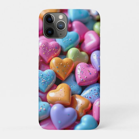 Farbige Candy Love Hearts Case-Mate iPhone Hülle (Rückseite)
