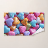 Farbige Candy Love Hearts Handtuch (Handtuch)