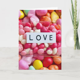 Farbige Candy Love Hochzeitsjubiläum Karte