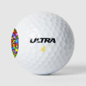 Farbige Candy Pieces Golfball (Logo)
