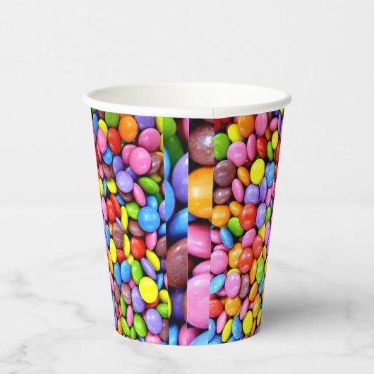 Farbige Candy Pieces Pappbecher (Rechts)