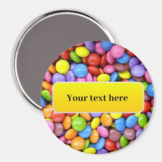 Farbige Candy Pieces TEMPLATE Magnet (Vorderseite/Rückseite)