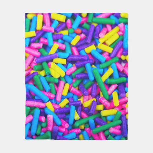 Farbige Candy Sprinkles Fleecedecke (Vorderseite)
