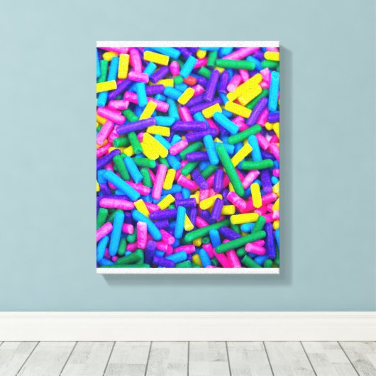 Farbige Candy Sprinkles Leinwanddruck (Insitu (Holzboden))