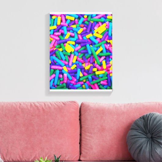 Farbige Candy Sprinkles Leinwanddruck (Insitu (Wohnzimmer))