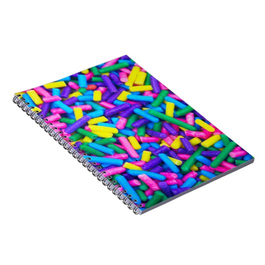 Farbige Candy Sprinkles Notizblock (Rechte Seite)