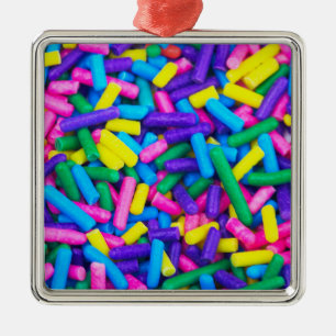 Farbige Candy Sprinkles Ornament Aus Metall