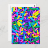 Farbige Candy Sprinkles Postkarte (Vorne/Hinten)